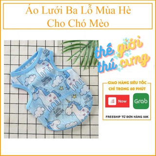 Áo cho chó mèo - áo lưới ba lỗ mùa hè cho chó mèo