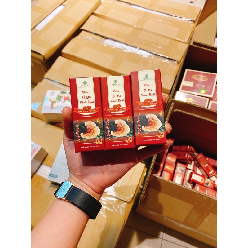 VIÊN XỔ MỠ VÀNH RUỘT NẤM LINH CHI ĐỎ TỪ THIÊN NHIÊN