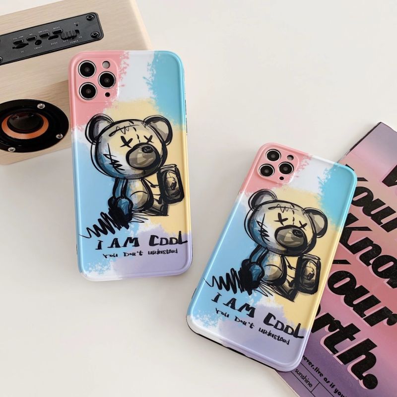 Ốp điện thoại silicon mềm IPAD hình gấu cầu vồng cho IPhone 11 pro Maxx XS XR X MAX SE2020 7 8 Plus | BigBuy360 - bigbuy360.vn