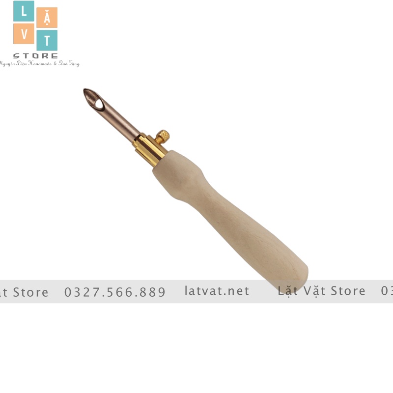 Bút gỗ thêu len xù có để điều chỉnh độ dài kim thêu - Punch Needle Tool