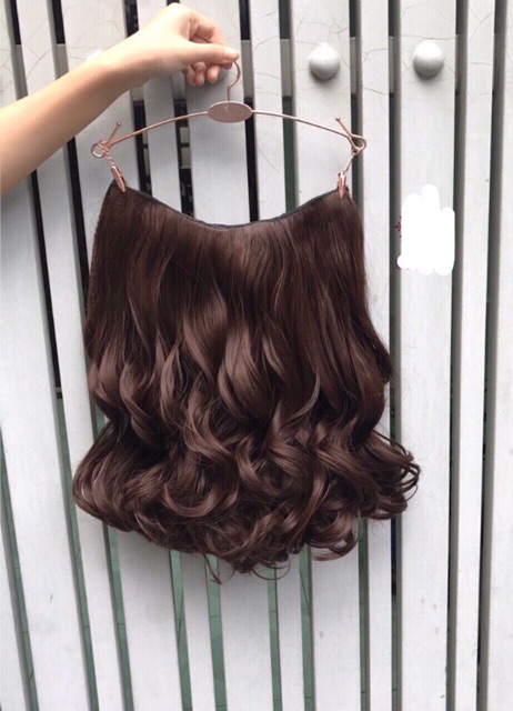 Tóc giả kẹp phím xoăn lửng🥰 freeship 50k❤️ tóc kẹp 6 cái 45cm nữa đầu cao cấp