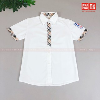 Áo sơ mi nữ cộc tay đồng phục Lomonoxop Cấp 2 & 3 - Đồng phục Phương Thảo