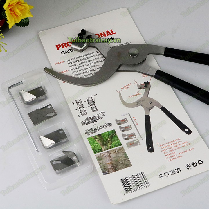 Kìm khoanh vỏ cây loại 5 chi tiết - D104