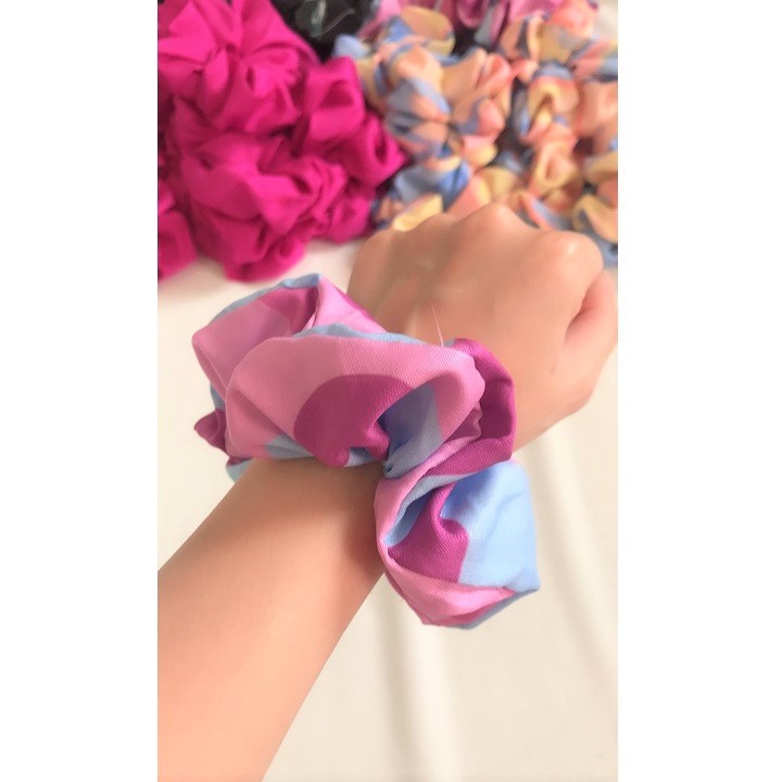 Dây Buộc Tóc Scrunchies BigSize - Nhiều Màu Sắc - Nhiều Chất Liệu - Vải Xuất Dư