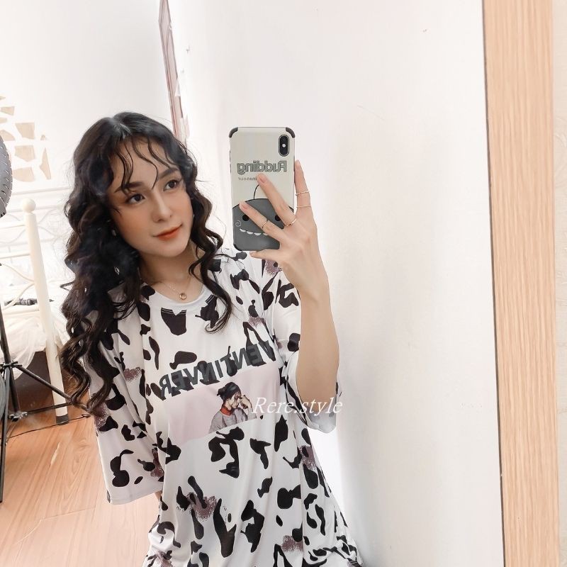 Áo Thun Dairy Cattle Ventiver - Rere.Store [FREESHIP] - Áo phông Unisex form rộng Ulzzang
