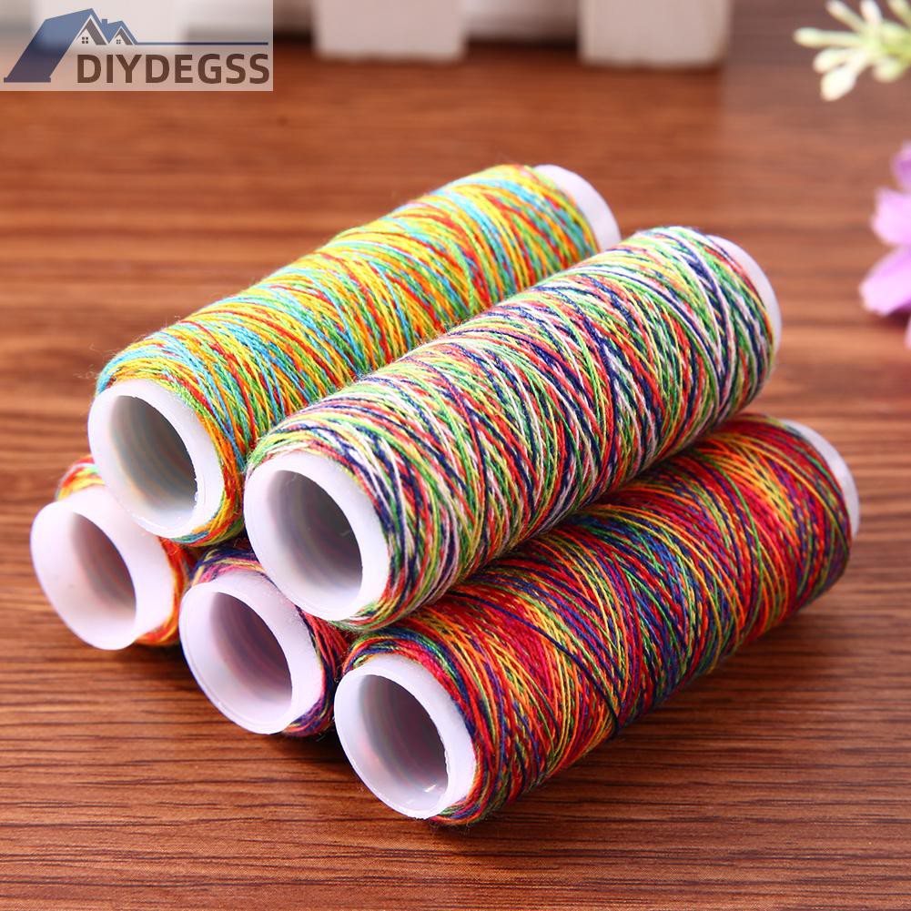 Set 5 Cuộn Chỉ 12.2 Màu Cầu Vồng