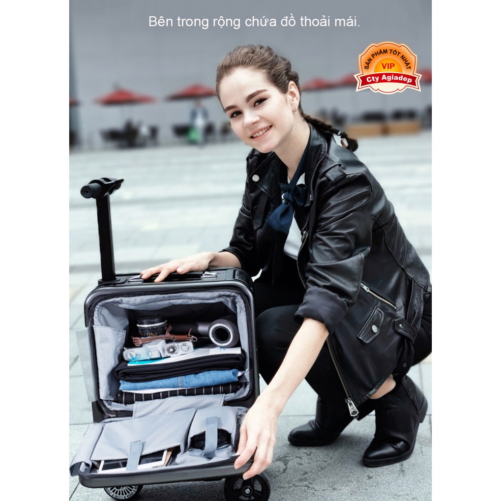 Vali thông minh Airwheel cao cấp có thể ngồi lái được - Hàng Nhà giàu