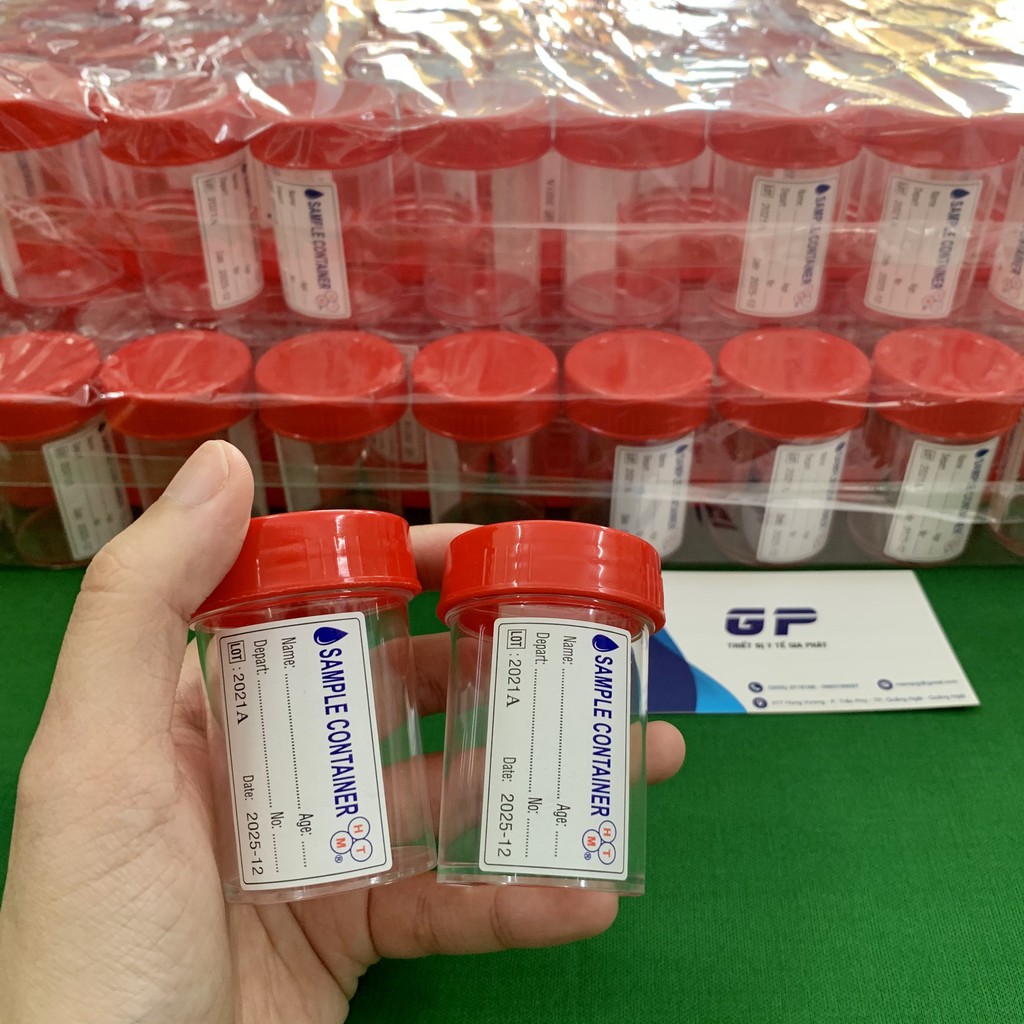 LỌ ĐỰNG MẪU BỆNH PHẨM CÓ NHÃN HTM ĐỰNG MẪU NƯỚC TIỂU XÉT NGHIỆM