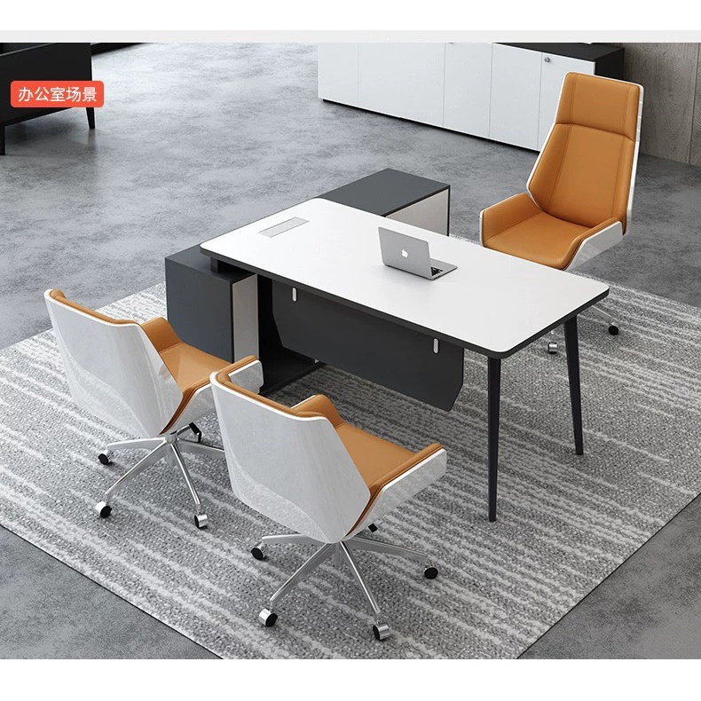 Ghế giám đốc da bò lưng ốp gỗ cao cấp có tựa đầu BJ732, Ghế xoay văn phòng công thái học lưng ốp gỗ chống mỏi lưng BJ73