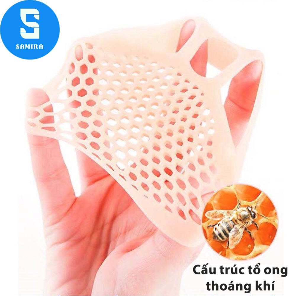 Cặp lót giày silicone tổ ong xỏ ngón đệm êm lòng bàn chân phía trước chống chai chân giảm đau co giãn khi mang giày SA19