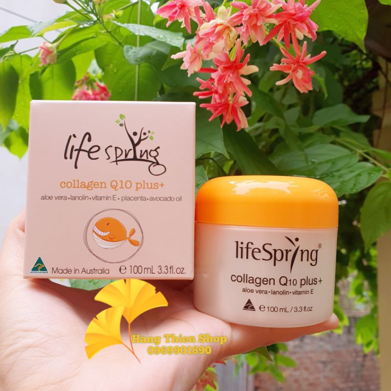 (Đủ bill) Kem Nhau Thai Cừu LifeSpring Collagen Q10 Plus , Giúp Mờ Thâm Nám 100ml của Úc