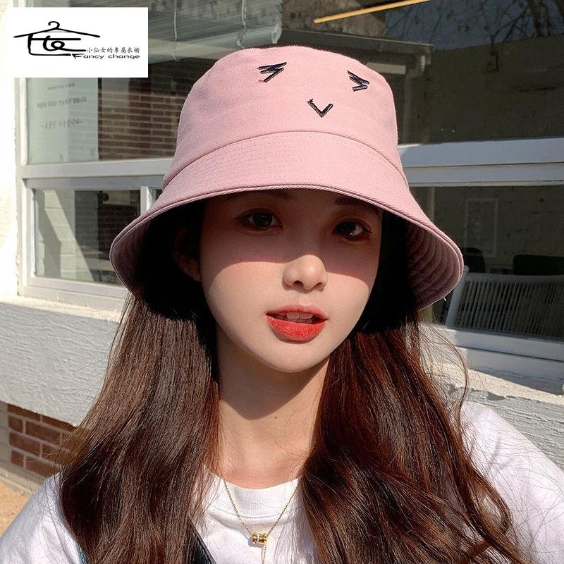 Nón Vành Thêu Họa Tiết Hoạt Hình Phong Cách Hàn Quốc Thời Trang Xuân Hè Dễ Thương Cho Nữ