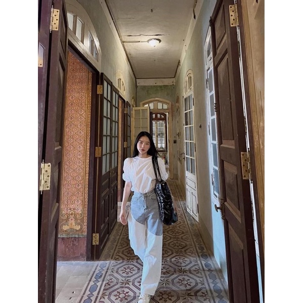 QUẦN JEANS SUÔNG PHỐI MÀU THÁI LAN