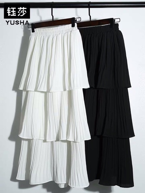 Chân Váy 3 Tầng Dài Dáng Xếp Li Cạp Chun Cao Cấp CV03 | BigBuy360 - bigbuy360.vn