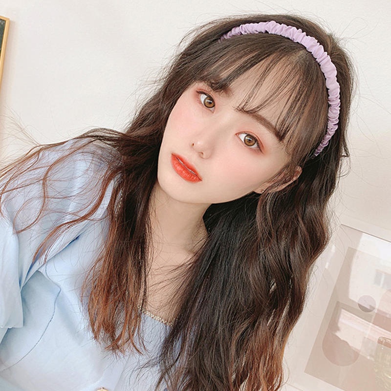 Bờm tóc nhún lụa vải satin phong cách hàn quốc dễ thương ngọt ngào