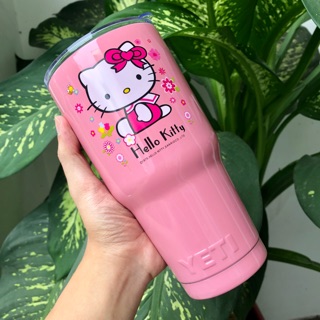 LY GIỮ NHIỆT YETI Hello Kitty 900ML (Logo YETI dập nổi -full phụ kiện)