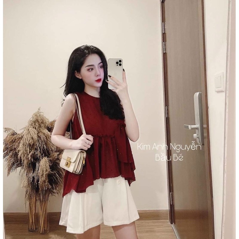 SET ÁO ĐỎ BÈO SÁT NÁCH QUẦN TRẮNG | BigBuy360 - bigbuy360.vn