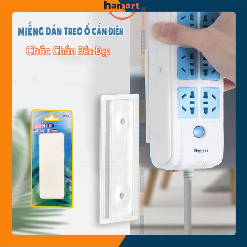 Miếng Dán Cố Định Ổ Cắm Điện, Điều Khiển, Cục Wifi Treo Tường Tiện Dụng 88062