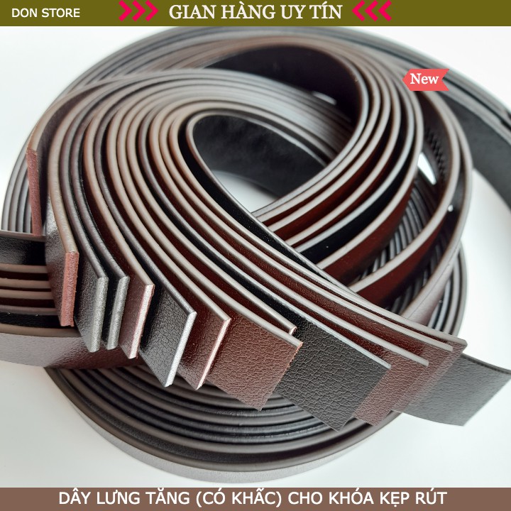 Dây Lưng Nam Da Bò Thật Loại 1 Dành Cho Khóa Tăng (có khấc) kích thước (3.5x125)cm