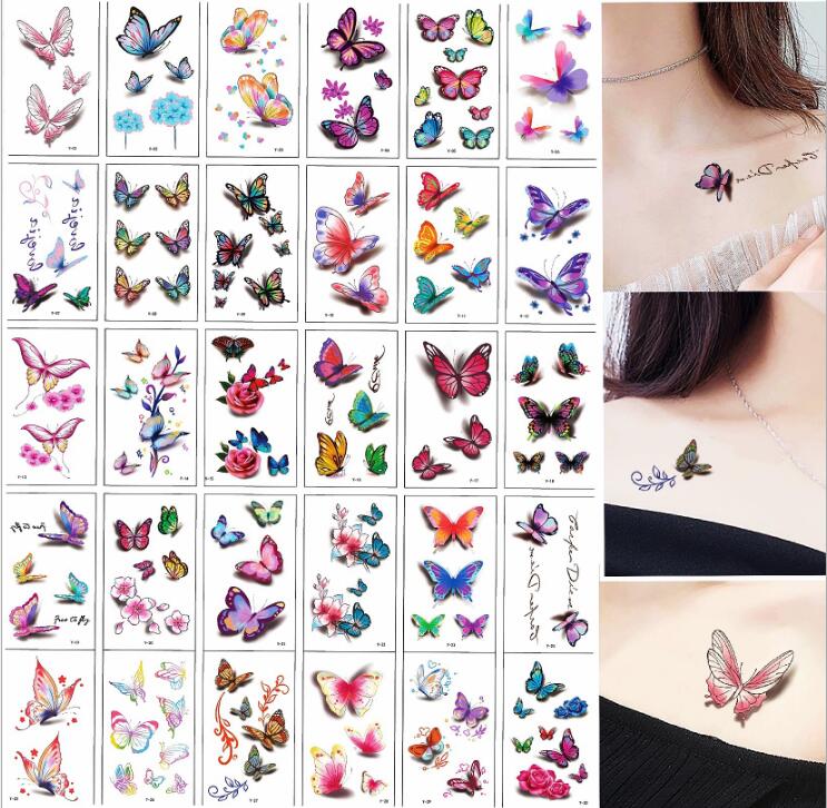 30 Sticker hình xăm dán chống thấm xinh xắn