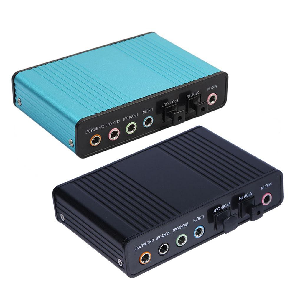 🌟Chất lượng cao nhất🍁USB 6 Channel 5.1 External Optical Audio Sound Card for Notebook PC