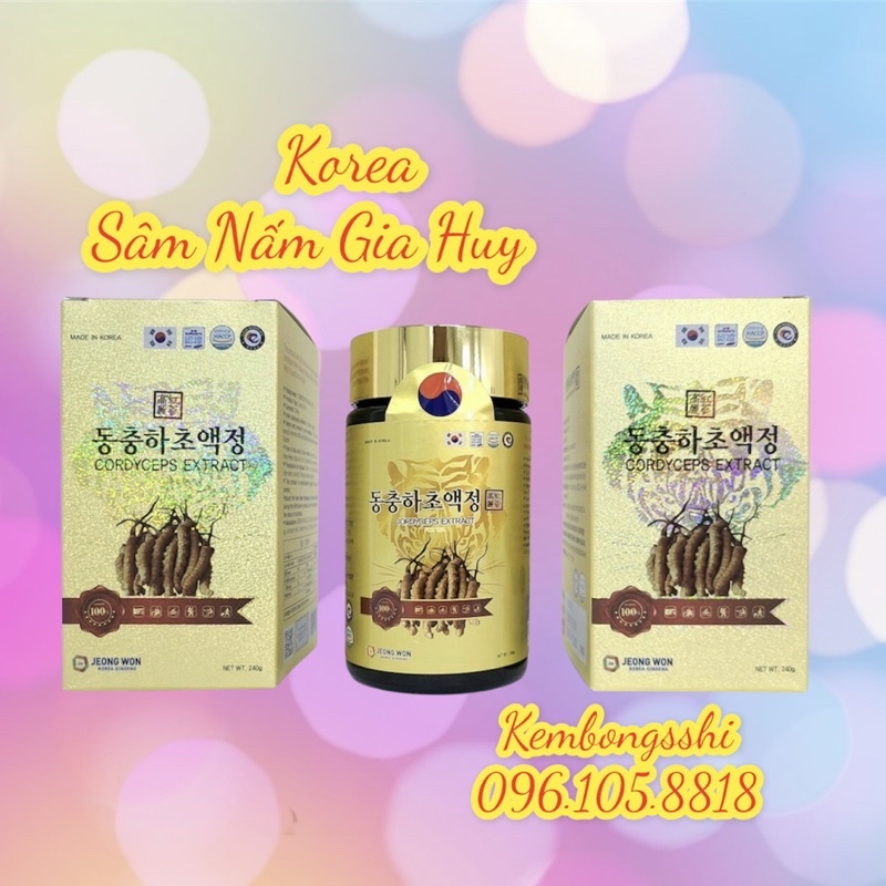 [HÀNG MỚI] Cao Đông Trùng Hạ Thảo JEONGWON 100% Hàn Quốc (1lọ x 240g)