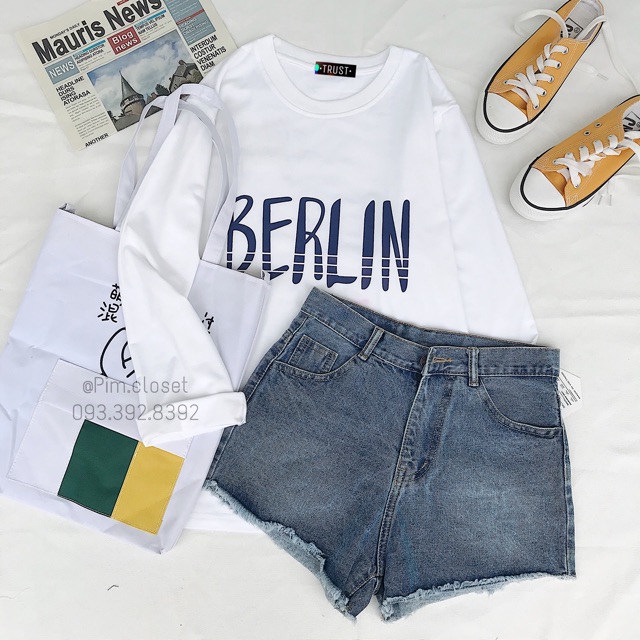 Ảnh thật cuối sp - Áo thun tay dài form rộng BERLIN hàng thu đông ulzzang | BigBuy360 - bigbuy360.vn