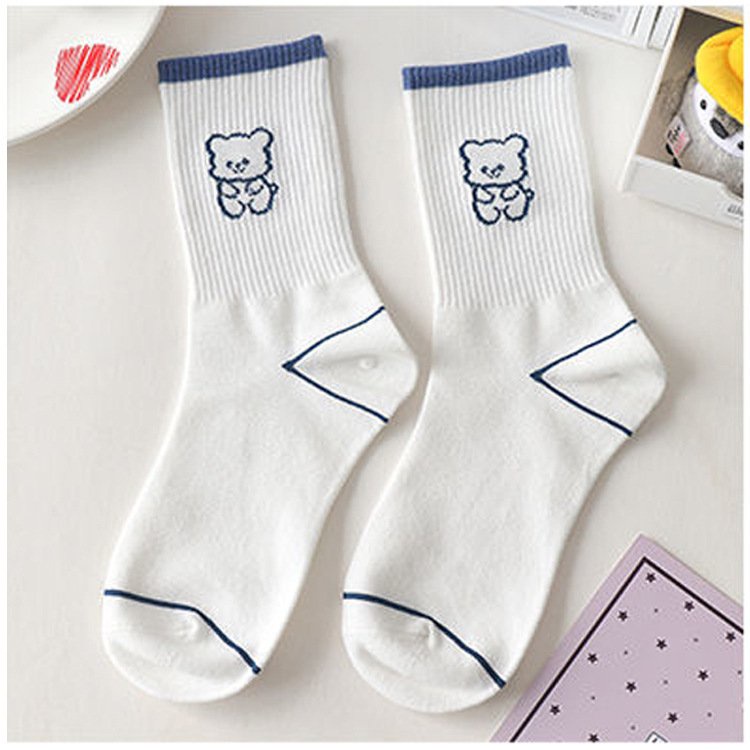 Tất nữ cao cổ, nhiều họa tiết siêu cute, hottrend xanh và trắng chủ đạo 2022 TN207