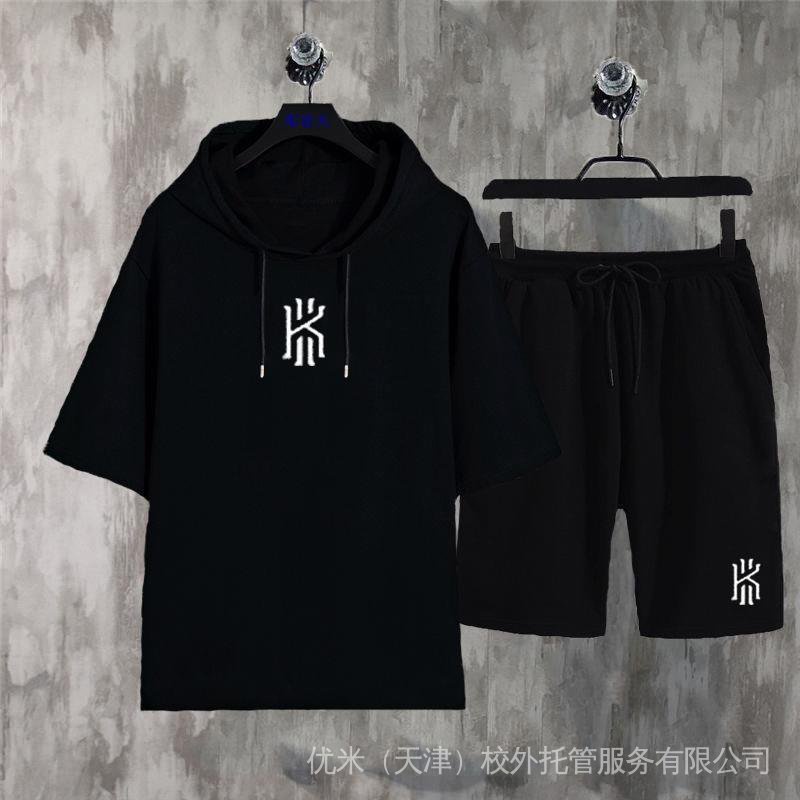 Bộ Đồ Thể Thao Bóng Rổ Áo Hoodie Tay Lửng Phối Quần Short In Họa Tiết One Piece Irving Curry Kobe Cho Học Sinh