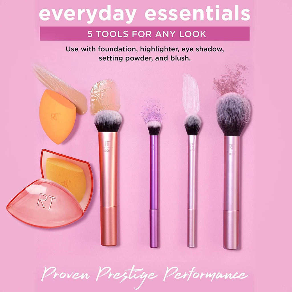 [NHẬP KHẨU CHÍNH HÃNG] Set Cọ + Bông Mút Trang Điểm Real Technique Everyday Essentials