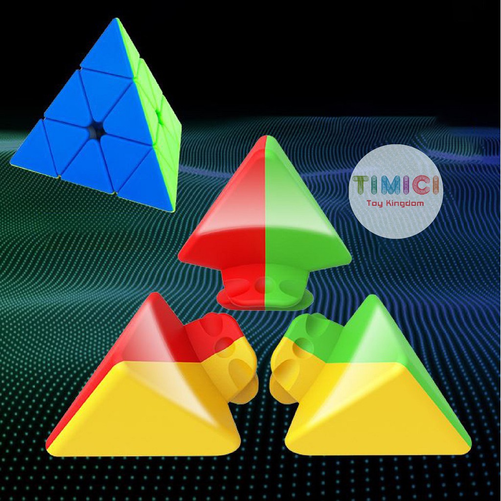 [RB001] Rubik Pyraminx Stickerless MoYu MeiLong MFJS Rubik Tam Giác Phát Triển Trí Thông Minh Cho Bé