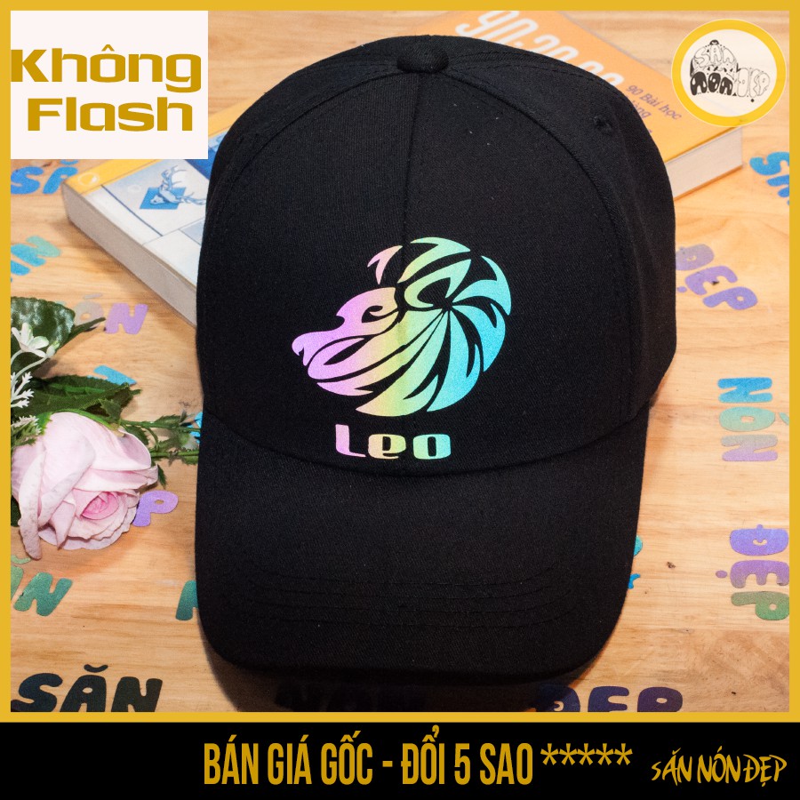 Mũ nón lưỡi trai phản quang 7 màu in hình SƯ TỬ - LEO - Săn Nón Đẹp