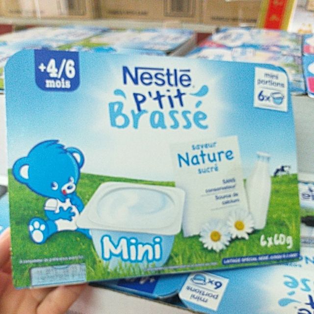 Váng sữa, sữa chua Nestle pháp +4/6+ (lốc 6 hộp)