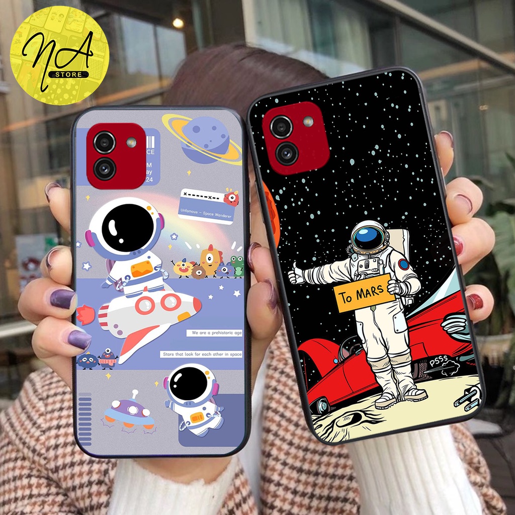 Ốp lưng Samsung A03  vũ trụ siêu đẹp, phi hành gia cực cute