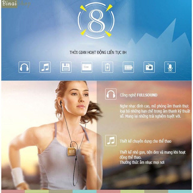 Máy nghe nhạc thể thao Philips SA2208