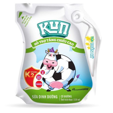Thùng 24 Bịch Sữa Trái Cây Kun - 24 bịch x 110ml ( Giá trừ Km )