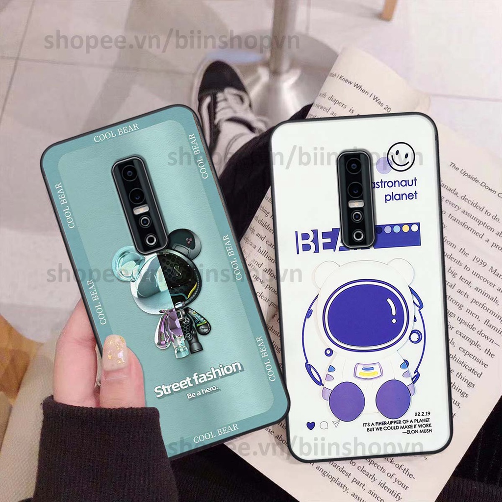 Ốp Vivo V17 Pro hình gấu bear brick đẹp độc lạ, thời trang, cá tính