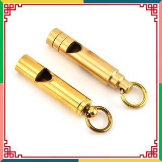 [ Đồng Thau ] Còi Đồng Thau EDC Cao Cấp - Bao Gồm Vòng Đồng - EDC Treo Móc Khóa - Chất Lượng Cao - Hàng Có Sẵn Trong Kho