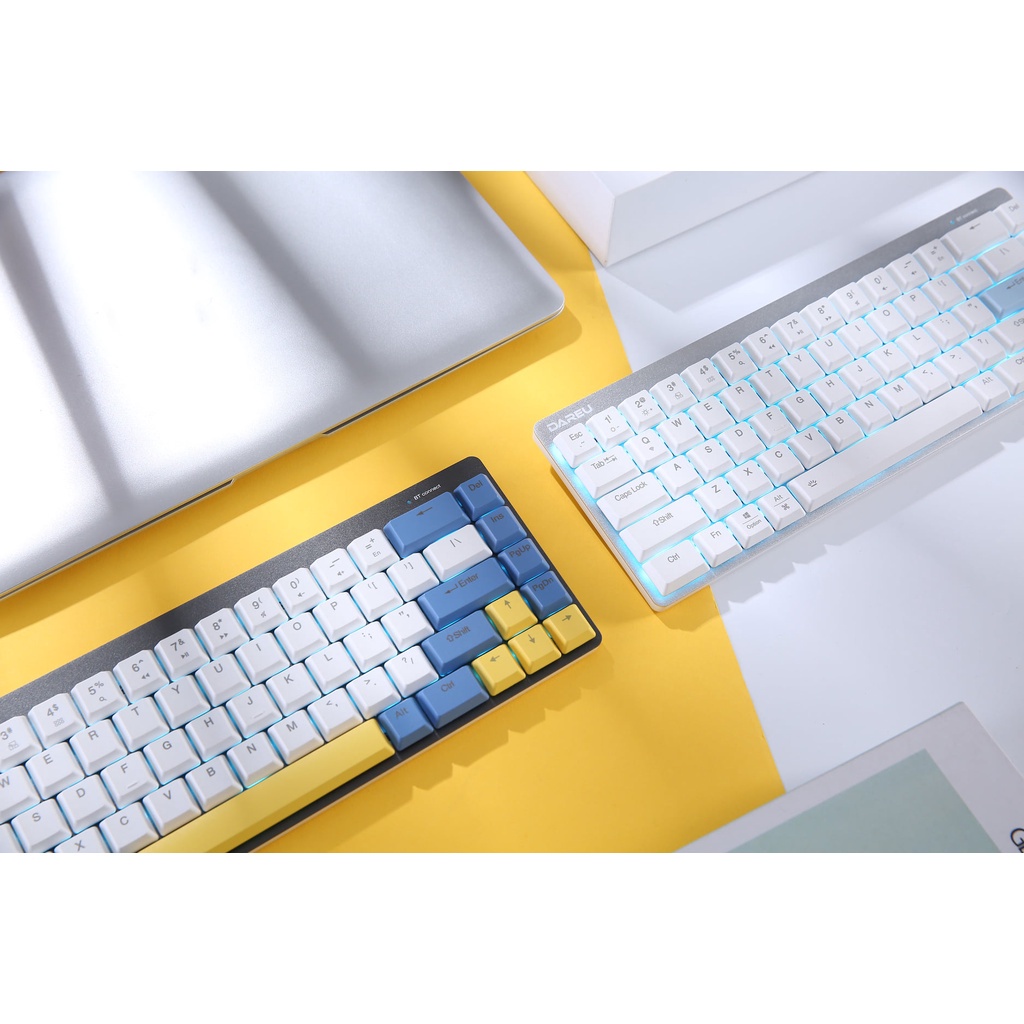 Bàn phím cơ Dareu EK868 Bluetooth WHITE 68KEY