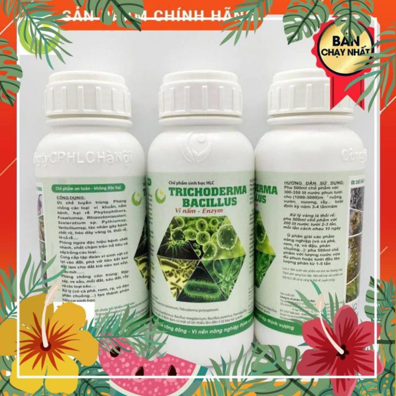 CHẾ PHẨM SINH HỌC TRICHODERMAR BACILLUS HLC  500ml