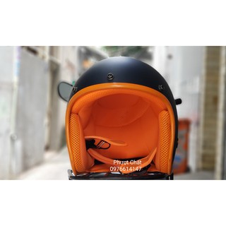Mũ Bảo Hiểm 3/4 NTMAX Màu Đen Cao Cấp