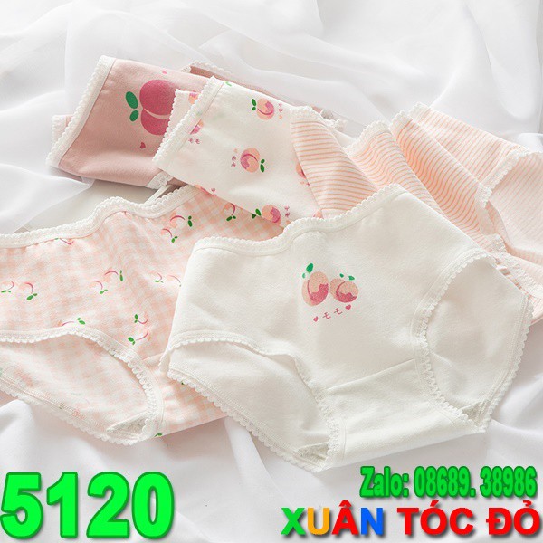  SỈ ZALO RẺ HƠN NHIỀU_ Quần Lót 5 Kiểu Đào Hồng Cực Mịn Cực Cute 5120