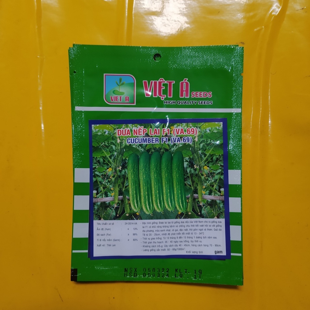 Hạt giống dưa chuột nếp lai F1 VA.69 gói 1g