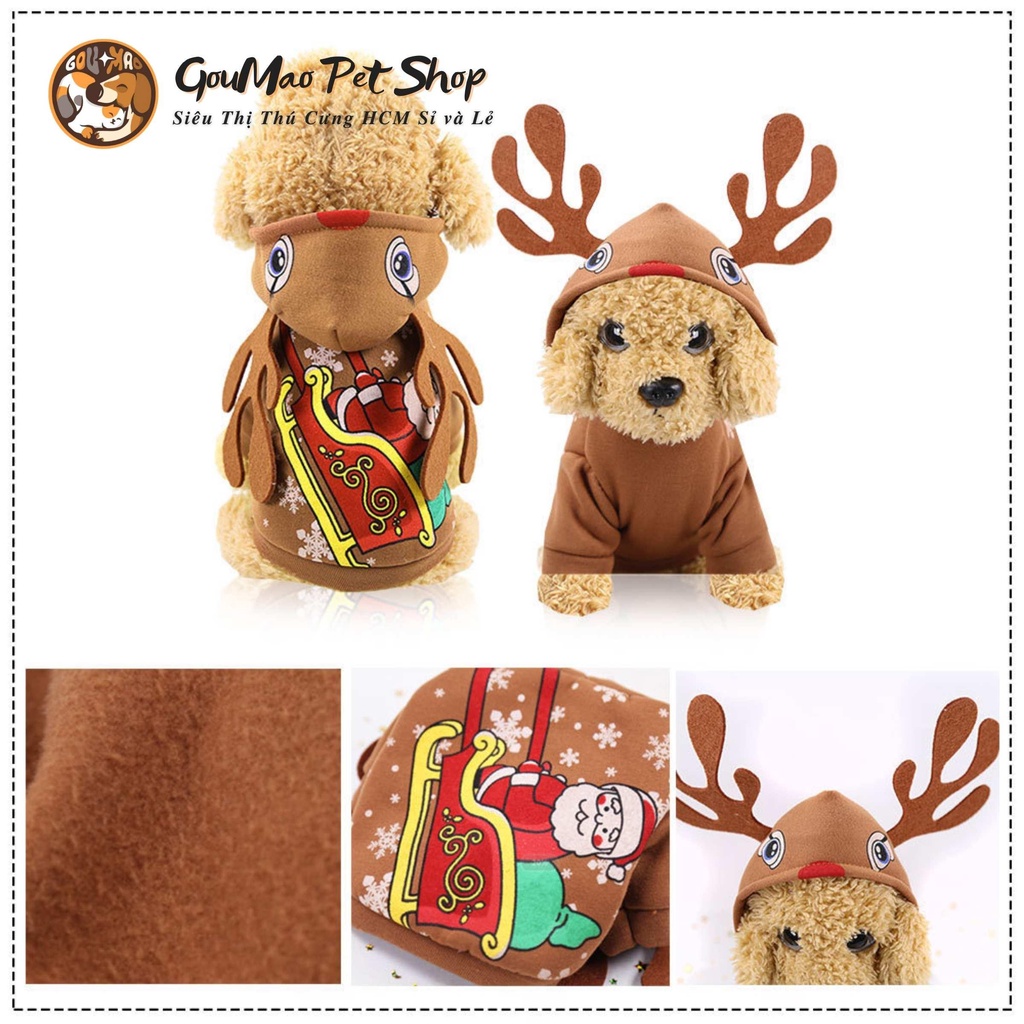 ️❄ Áo noel dành cho chó mèo ( 0,5kg- 10kg ) : áo tuần lộc ️❄