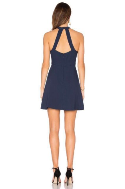 Đầm cổ yếm BCBG Halter Dress in Dark navy