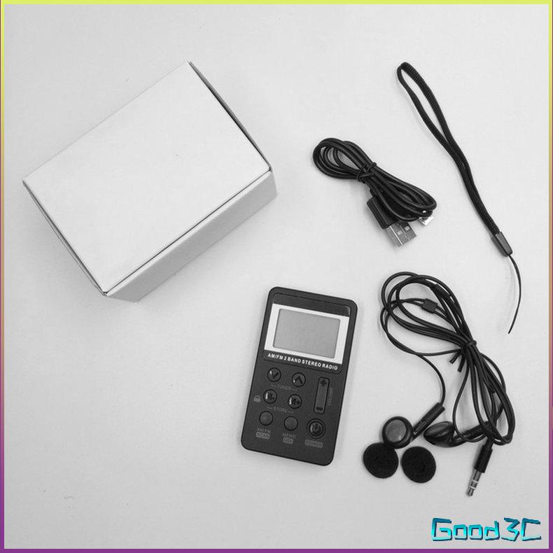 Đài phát thanh nhỏ AM FM bỏ túi âm nổi di động kỹ thuật số siêu