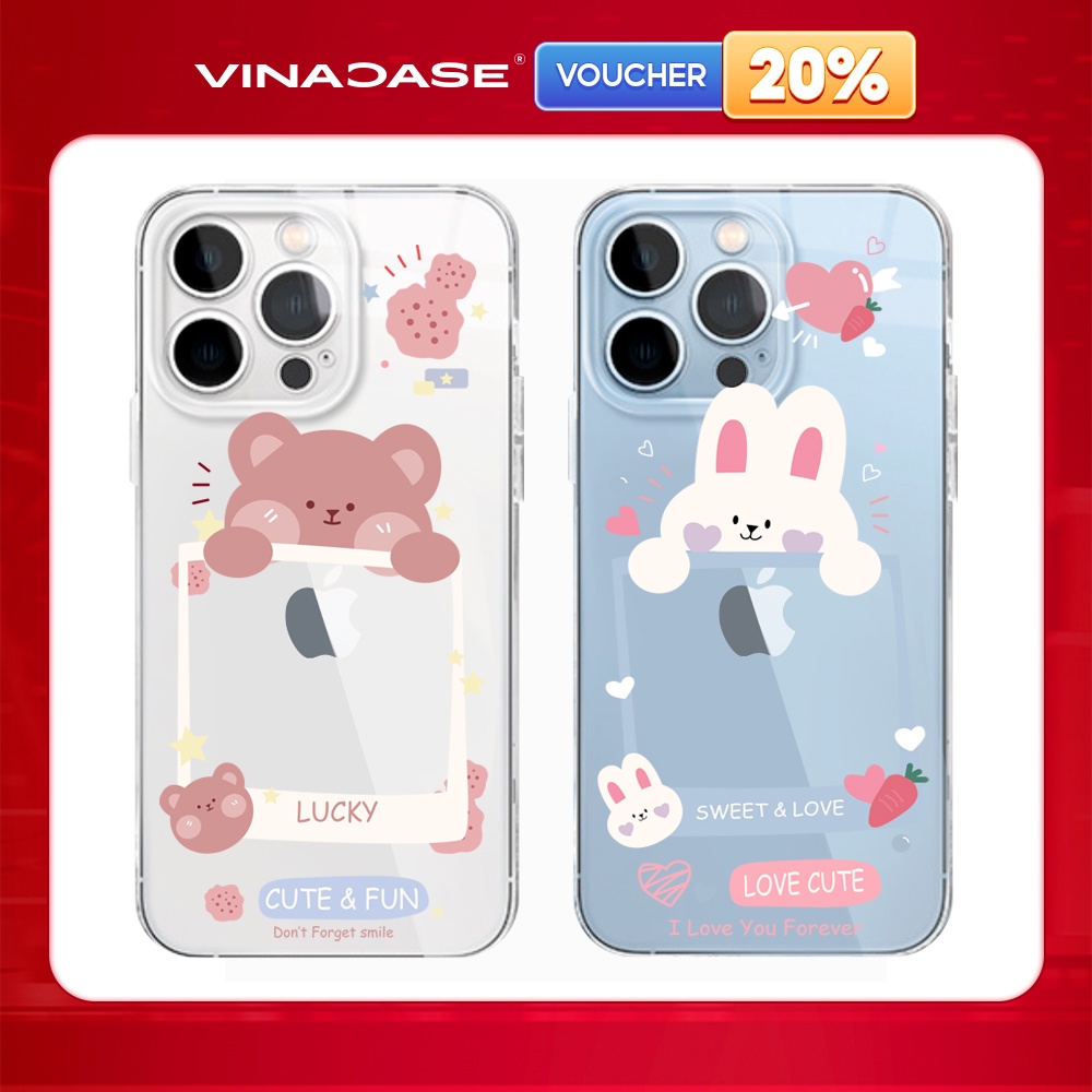 Ốp lưng Vina Case Iphone 6S/6 Plus/7G/8G/X/Xs/11/12/....dẻo trong viền vuông bảo vệ camera hình Khung camera