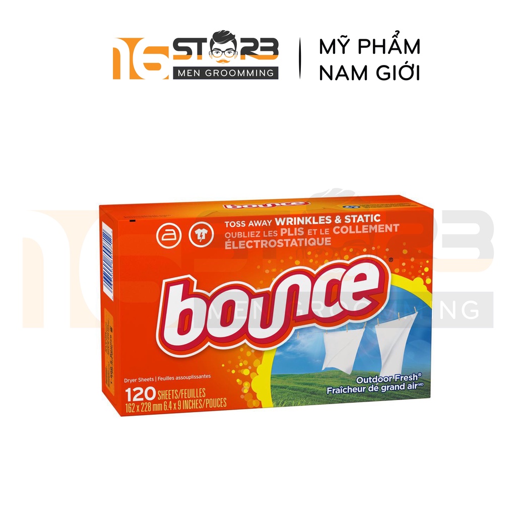 Giấy thơm quần áo Bounce hương Outdoor Fresh tươi mới, tự nhiên - Nhập Khẩu Mỹ