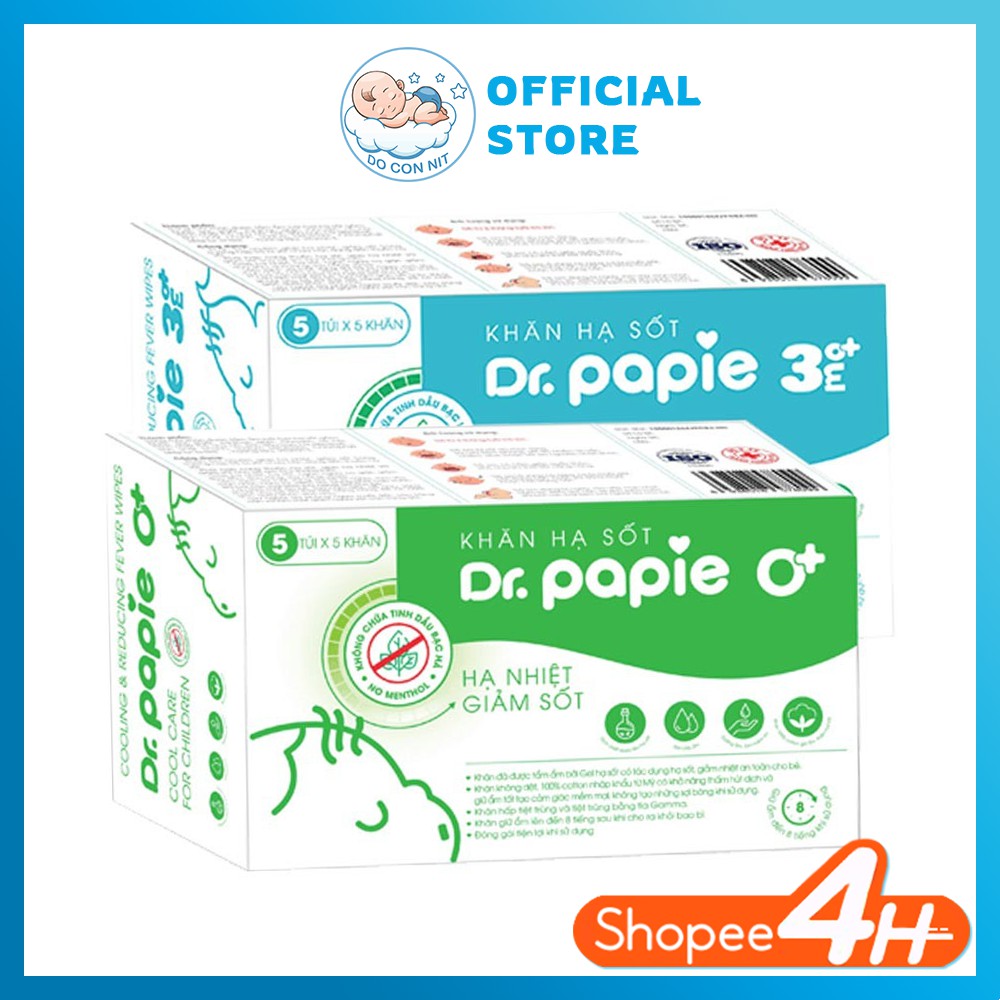 Khăn Hạ Sốt Cho Bé Dr.Papie