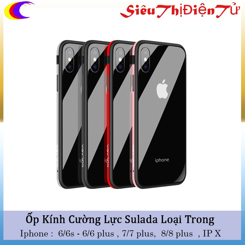 ỐP LƯNG KÍNH CƯỜNG LỰC IPHONE SULADA LOẠI TRONG SUỐT